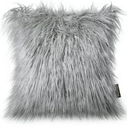gray fur pillow decor phantoscope decorative new luxury series merino style grey faux fur throw pillow case cushion cover 18 pillows gray fur pillow decor phantoscope decorative new luxury series merino style grey faux fur throw pillow case cushion cover 18 pillows